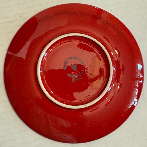 Waechtersbach Freestyle Paradise Saucer Plate Red Orange Flower Germany Set of 5 - Picture 5 of 12